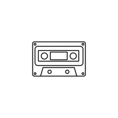 Stereo cassette icon, audio tape, vintage music, save icon for app web logo banner - SVG File
