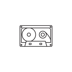 Stereo cassette icon, audio tape, vintage music, save icon for app web logo banner - SVG File
