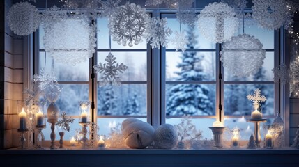 winter decoration  with generative ai