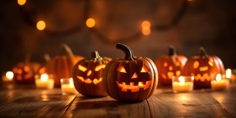 pumpkin jack-o halloween with generative ai