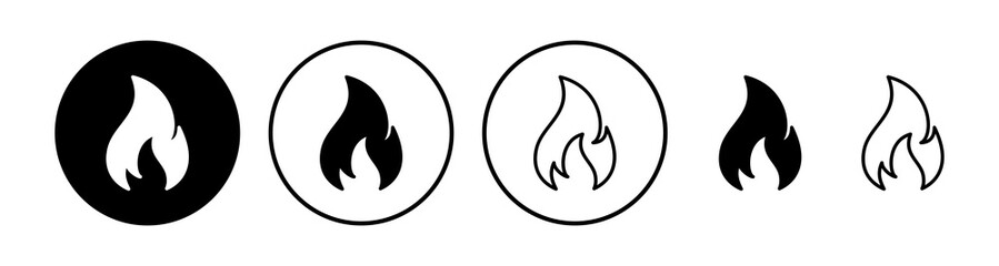 Obraz premium Fire icon vector. fire flame icon