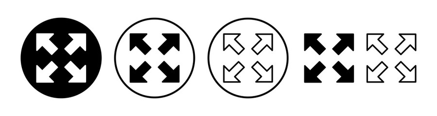 Fullscreen icon vector. expand fullscreen icon