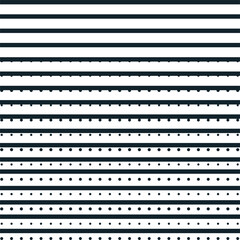 Fototapeta premium Dots gradually disappear under the stripes