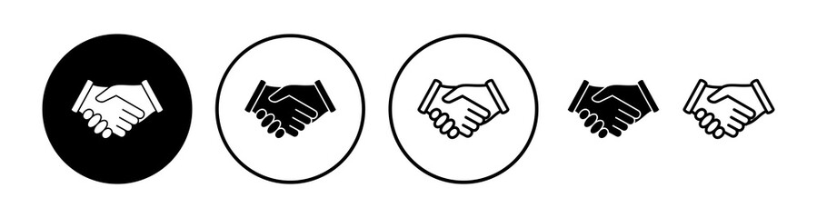 Hand shake icon vector. business handshake. contract agreement. partnership