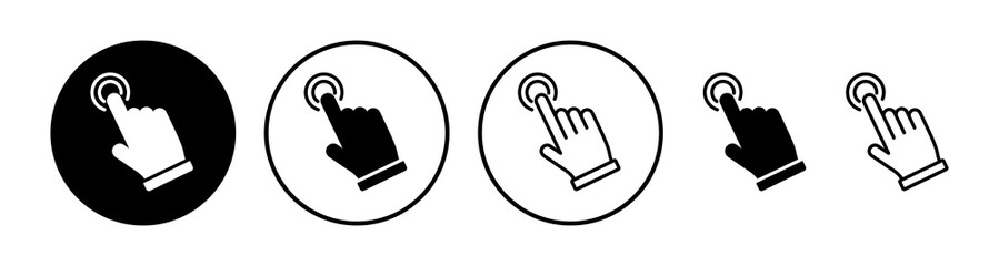 hand click icon vector. clicking finger icon. pointer icon