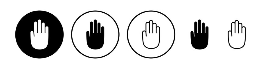 Hand icon vector. hand symbols. palm