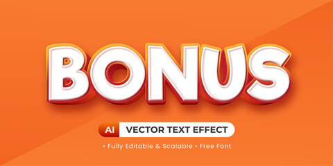 Editable orange font style sale bonus text effect