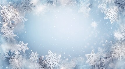 snowflakes banner with generative ai