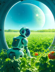 未来の農業　トマト畑