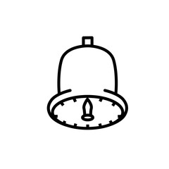 clock and bell in simple icon illustration
