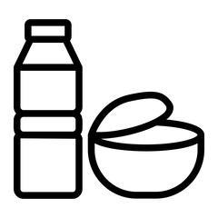 bottles line icon