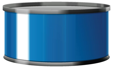 Blank Tin Can Template for Label Design
