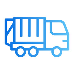 garbage truck gradient icon