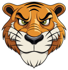 Tiger Face Cartoon Character