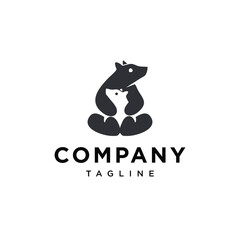 
Bear and cubs logo icon vector template.eps
