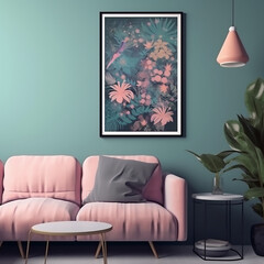 aesthetic room with a pastel color theme