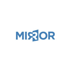 Mirror wordmark logo icon vector template.eps

