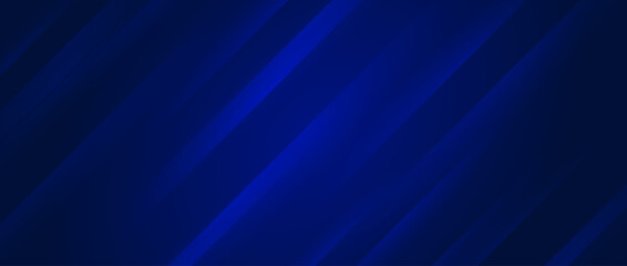 Abstract dark blue background with diagonal lines. Navy texture with smooth gradient stripes. Modern template for banner, presentation, flyer, poster, brochure, magazine. Vector backdrop
