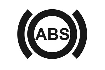 ABS indicator isolated on white background