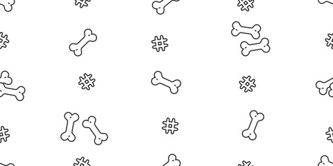 dog bone seamless pattern paw footprint french bulldog vector puppy food pet toy breed cartoon doodle repeat japan scarf wallpaper tile background illustration design isolated