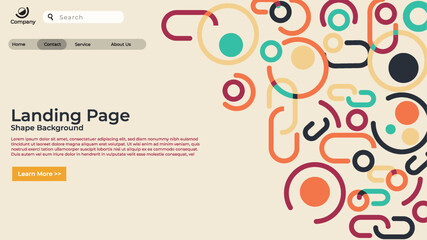 Abstract Horizontal pattern Landing Page Design. Universal Vector Geometric Background Template For Websites, Apps