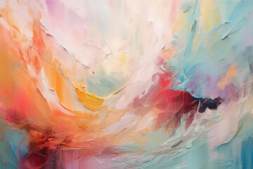 Abstract art - painting done with warm colors - Generative AI Illustration