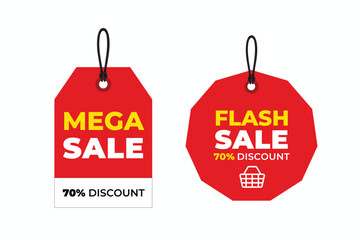 Flash sale poster design template vector