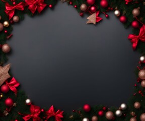 luxury Christmas Day background copy space, for web design greeting card, advertising work,generative ai illustration