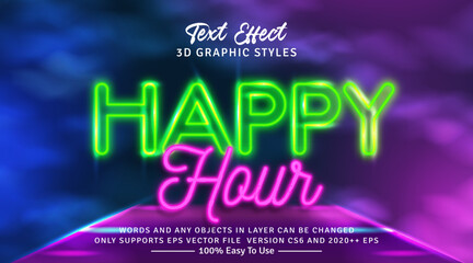 Happy Hour Letters Editable Text Effect