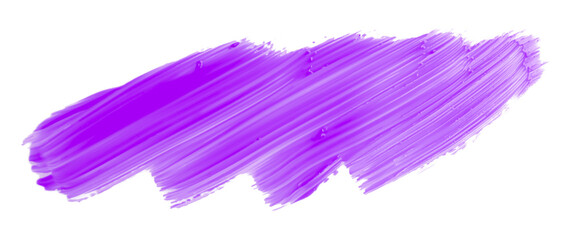 Shiny purple brush watercolor painting isolated on transparent background. watercolor png