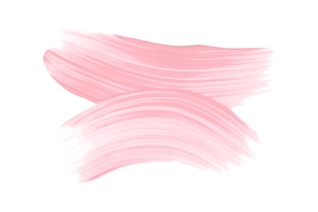 Shiny pink brush watercolor painting isolated on transparent background. watercolor png
