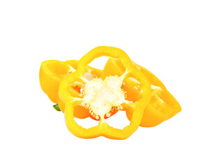 Yellow Bell pepper on  transparent png