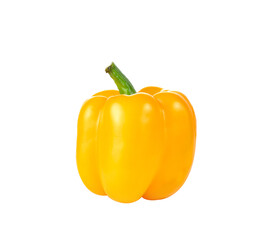 Yellow Bell pepper  isolated on  transparent png