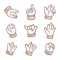 Various Gestures of Cute Baby Hands