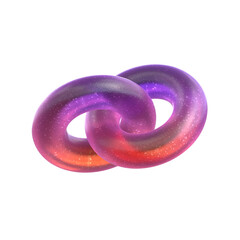 3d Rendering - Gradient Glass Abstract Geometric Object