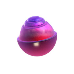 3d Rendering - Gradient Glass Abstract Geometric Object