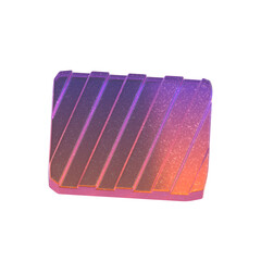 3d Rendering - Gradient Glass Abstract Geometric Object