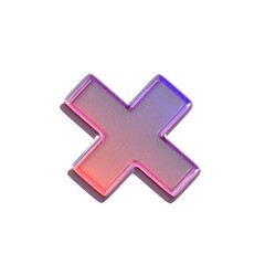 3d Rendering - Gradient Glass Abstract Geometric Object