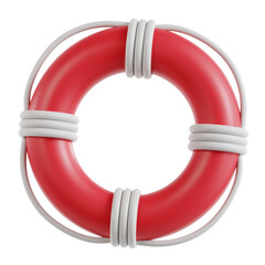 3D illustration of an icon depicting a lifebuoy