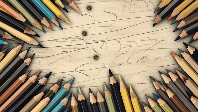 Creative Expressions: Copy Space Background with Writing Tools