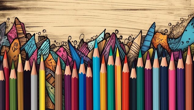 Ink and Inspiration: Copy Space Background with Writing Tools