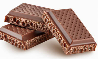 chocolate bar isolated on white