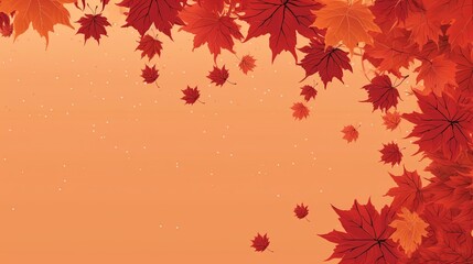 Maple leaf background with copy space. Generative AI.