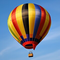 Colorful hot air balloon in the sky. Generative AI.