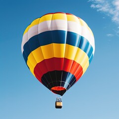 Colorful hot air balloon in the sky. Generative AI.