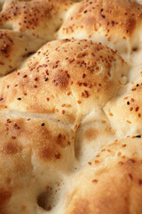 details hot of Ramadan Pide, Turkish popular bread,