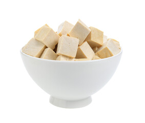 Tofu in bowl on transparent png