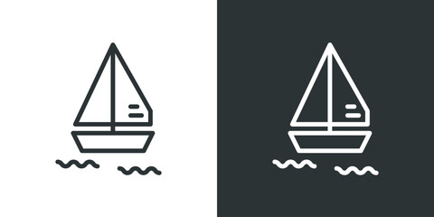 Sailing boat. Transportation icon