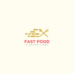 Food shop logo with creative element style