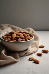 Almonds in a bowl, Generative AI